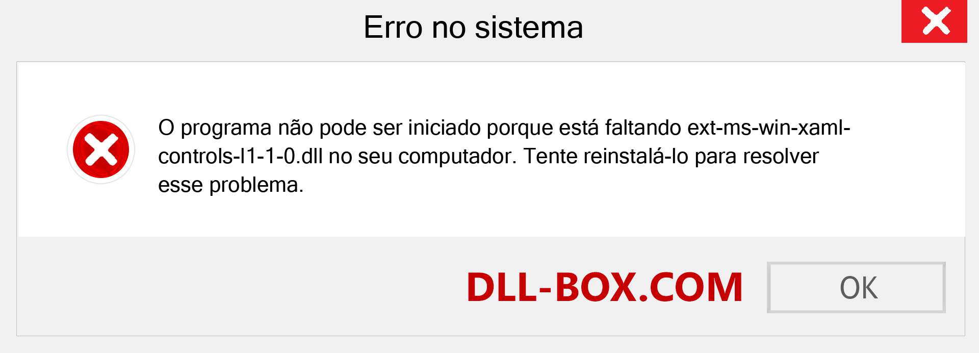 Arquivo ext-ms-win-xaml-controls-l1-1-0.dll ausente ?. Download para Windows 7, 8, 10 - Correção de erro ausente ext-ms-win-xaml-controls-l1-1-0 dll no Windows, fotos, imagens